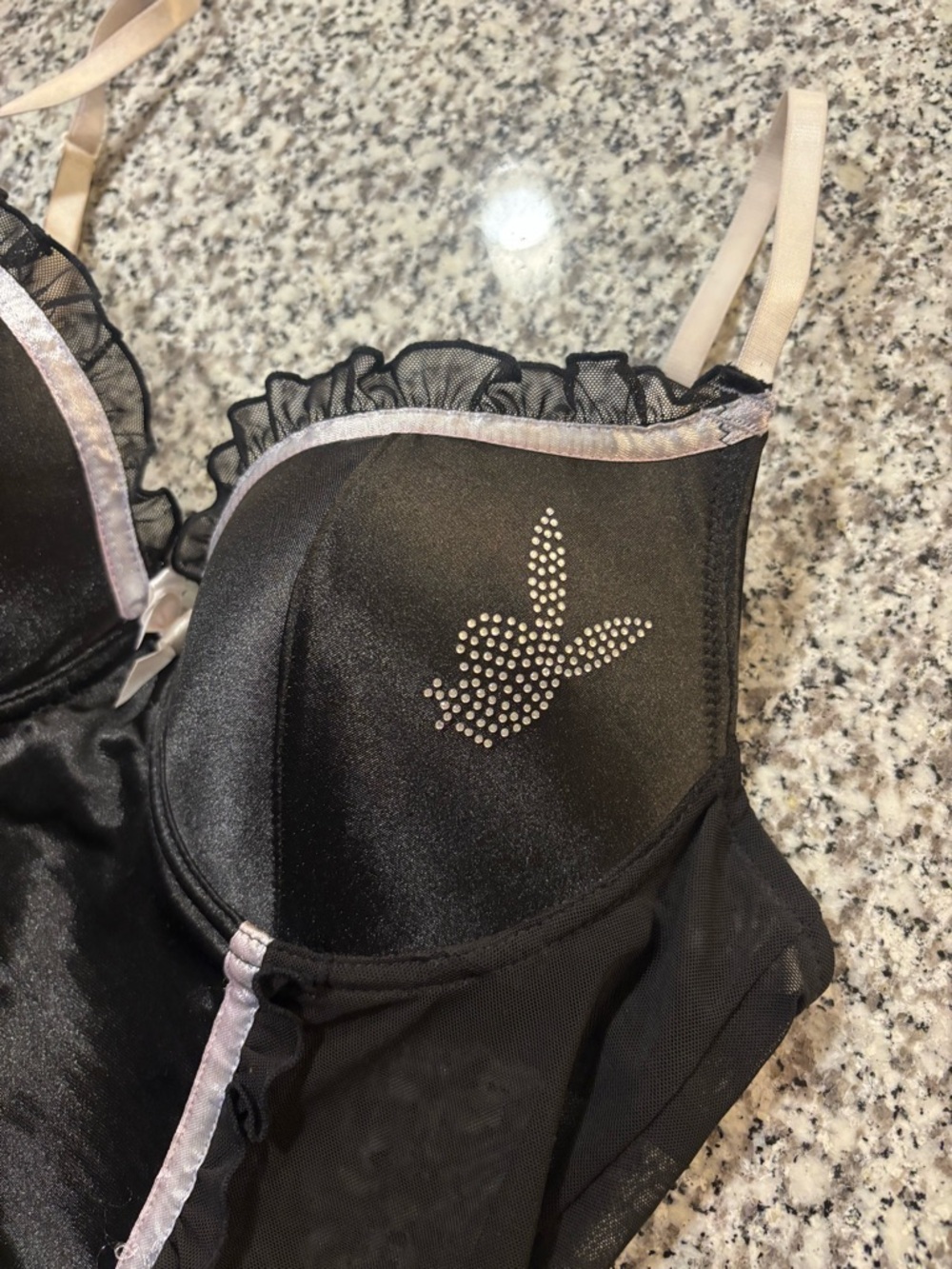 Y2K Black Playboy Intimates Corset